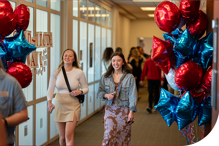 students entering senior toast